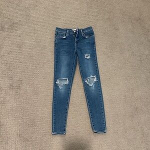 Levi's Women's Ripped Skinny Jeans - Blue